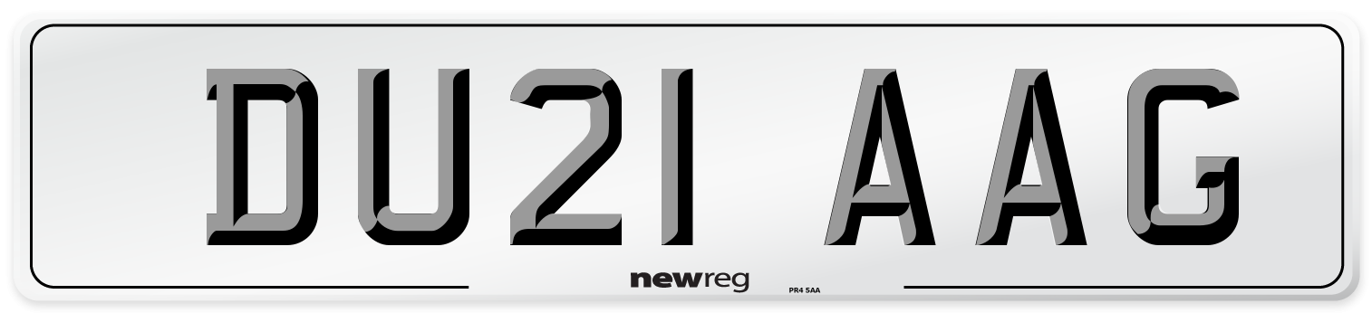 DU21 AAG Number Plate from New Reg